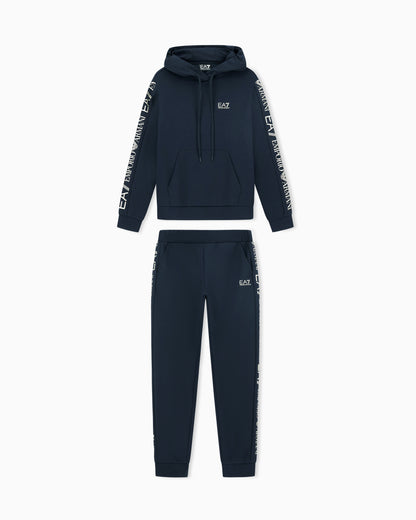 EA7 Cotton suit tracksuit with a hood and logo tape Tracksuit