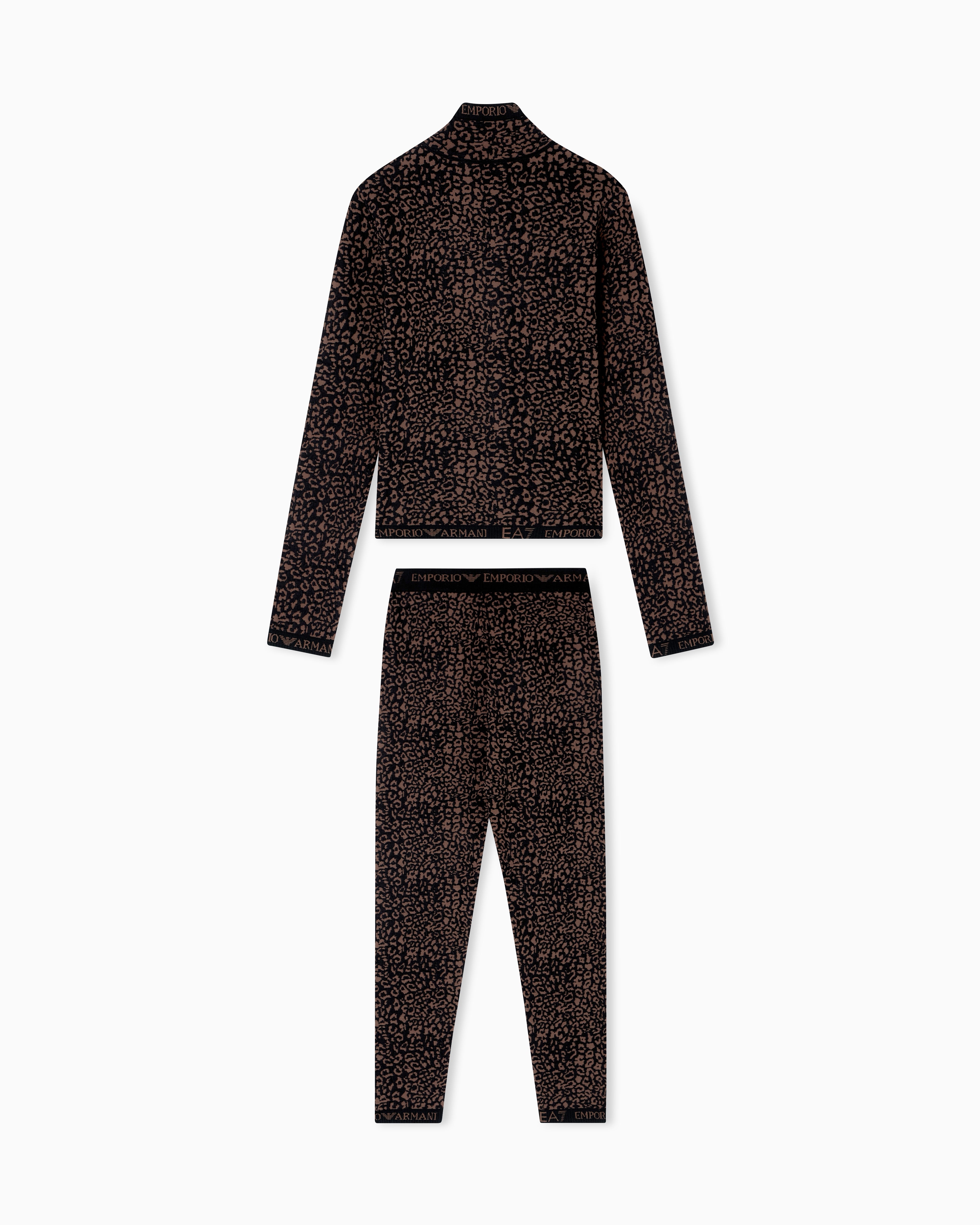 EA7 Set with animal-print first technical layer