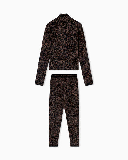 EA7 Set with animal-print first technical layer
