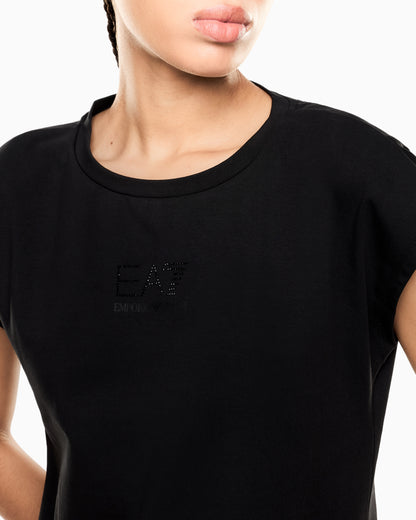 EA7 Logo Series stretch jersey dress