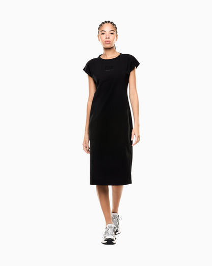 EA7 Logo Series stretch jersey dress
