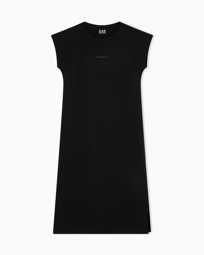 EA7 Logo Series stretch jersey dress
