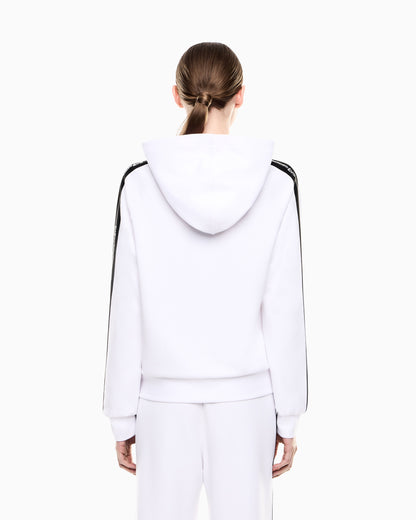 EA7 Logo Series cotton-jersey hooded sweatshirt