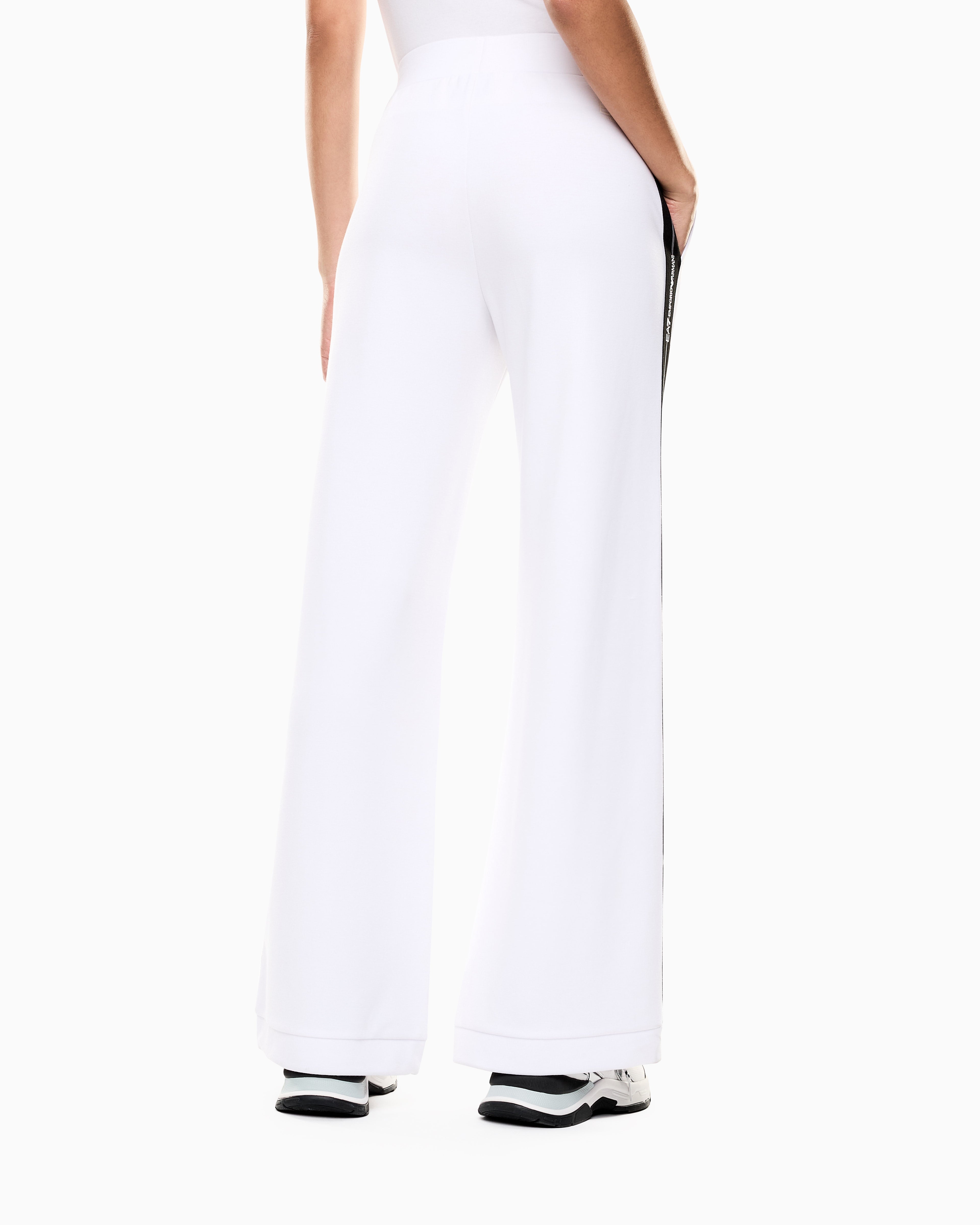 EA7 Logo Series stretch cotton-blend trousers