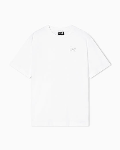 EA7 Oversized Logo Series cotton jersey T-shirt with logo