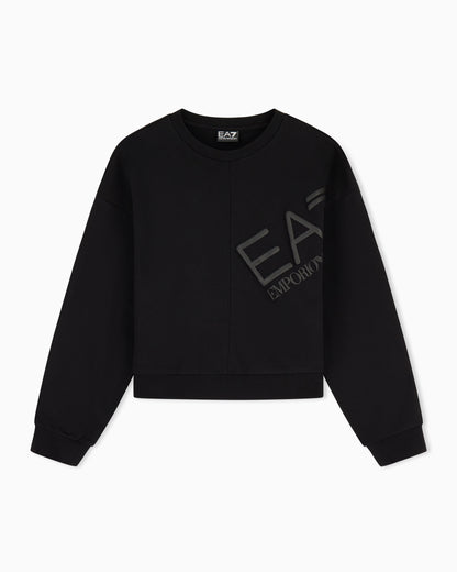 EA7 Logo Series cotton jersey sweatshirt