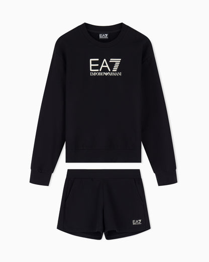 EA7 Stretch cotton-jersey T-shirt and shorts set