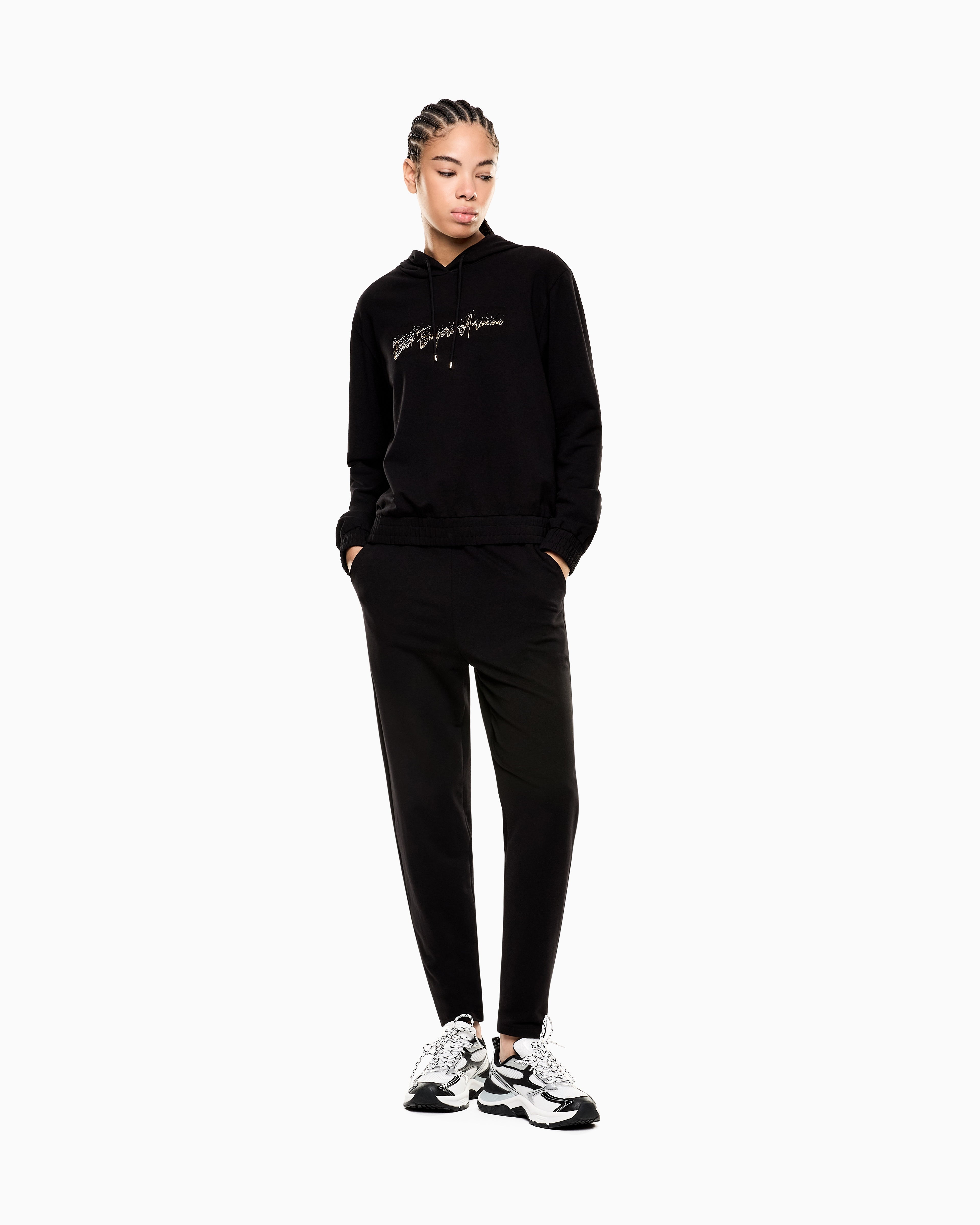 EA7  stretch cotton-blend tracksuit