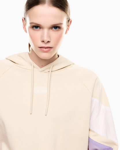 EA7 Cotton-blend hooded sweatshirt