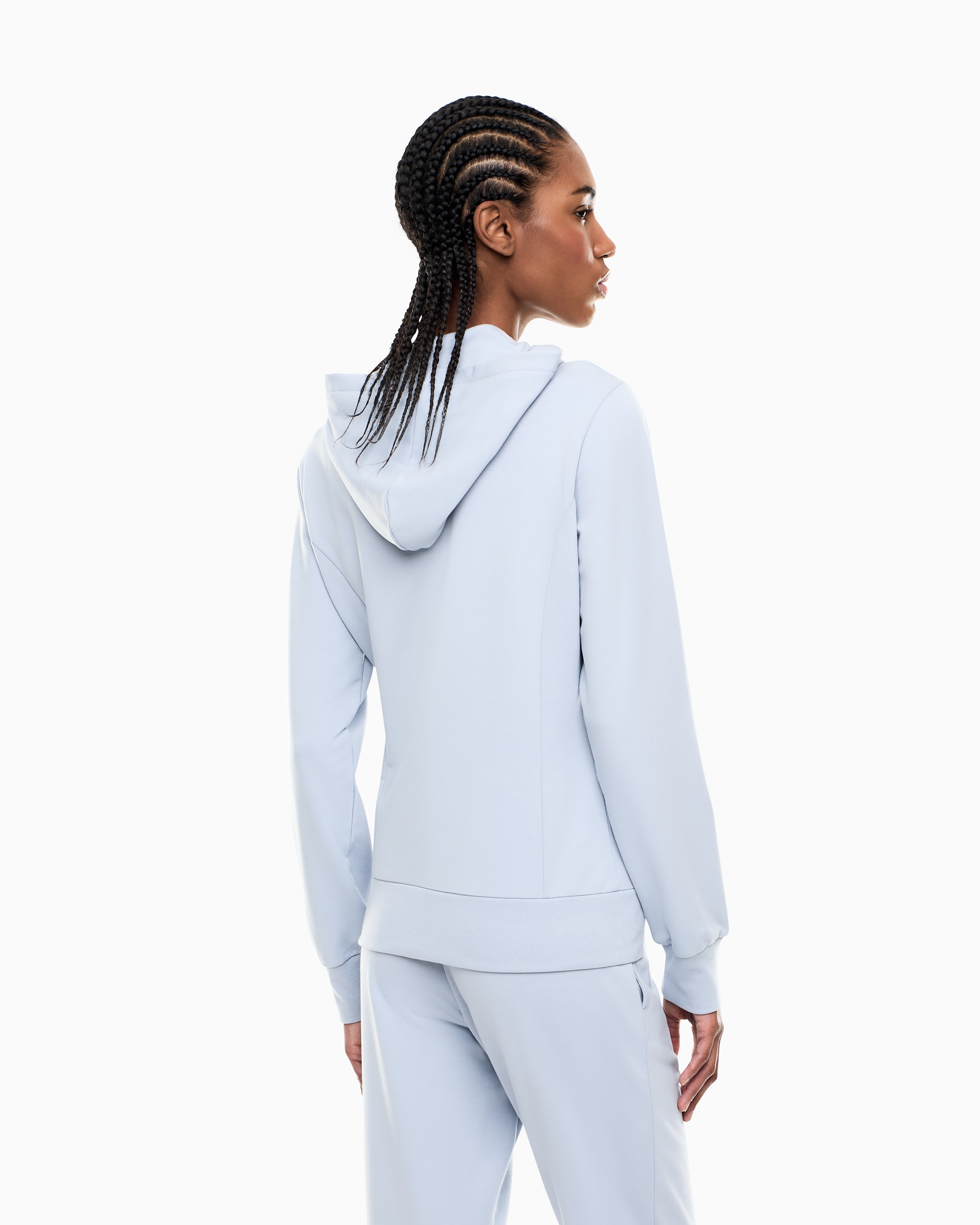 EA7 Evolution hooded sweatshirt in a stretch viscose-blend