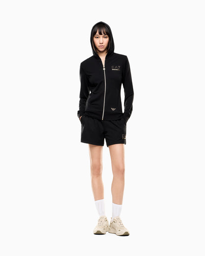EA7 Evolution hooded sweatshirt in a stretch viscose-blend