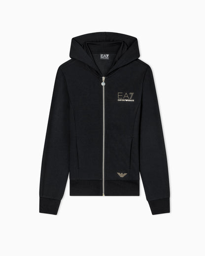 EA7 Evolution hooded sweatshirt in a stretch viscose-blend