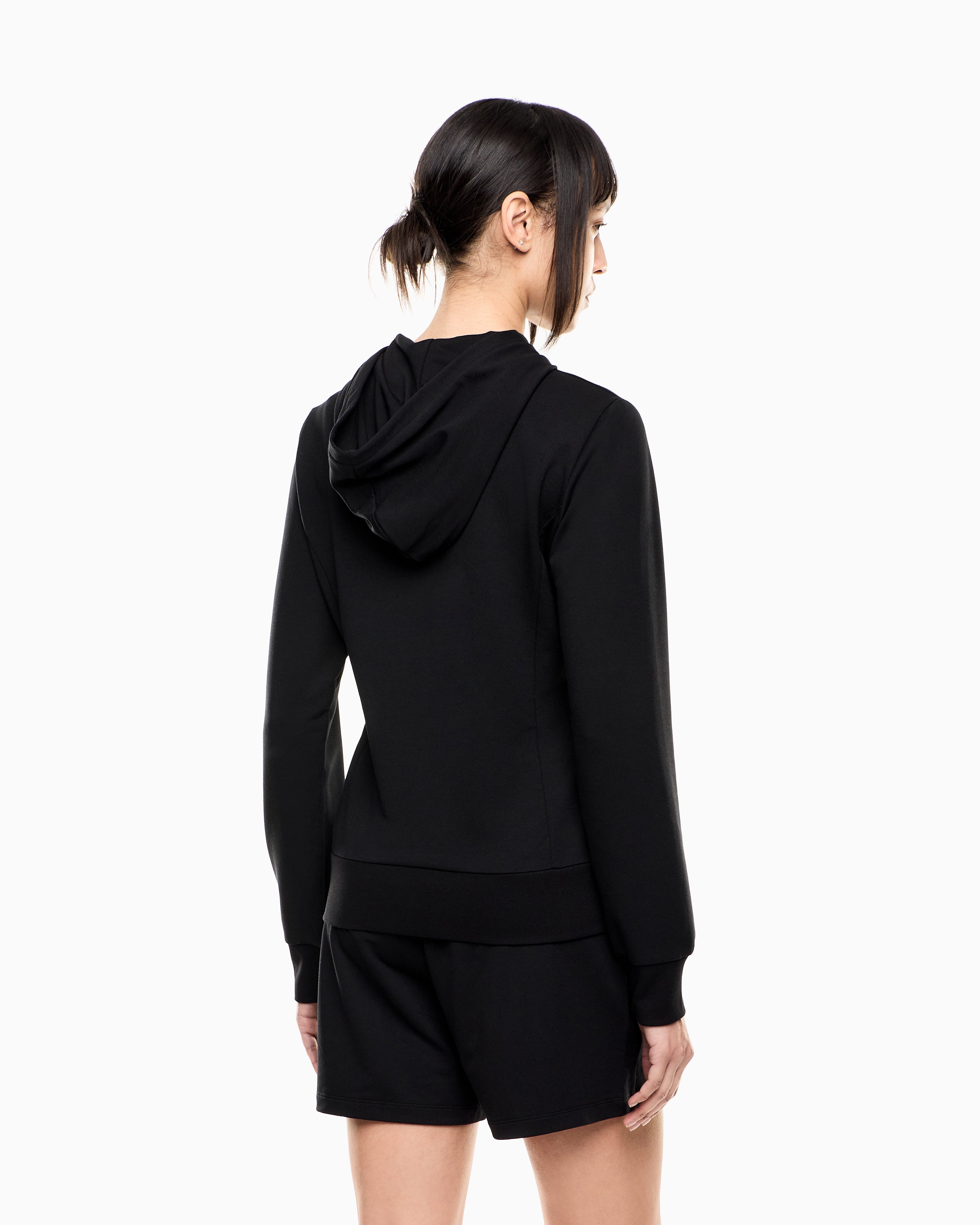 EA7 Evolution hooded sweatshirt in a stretch viscose-blend