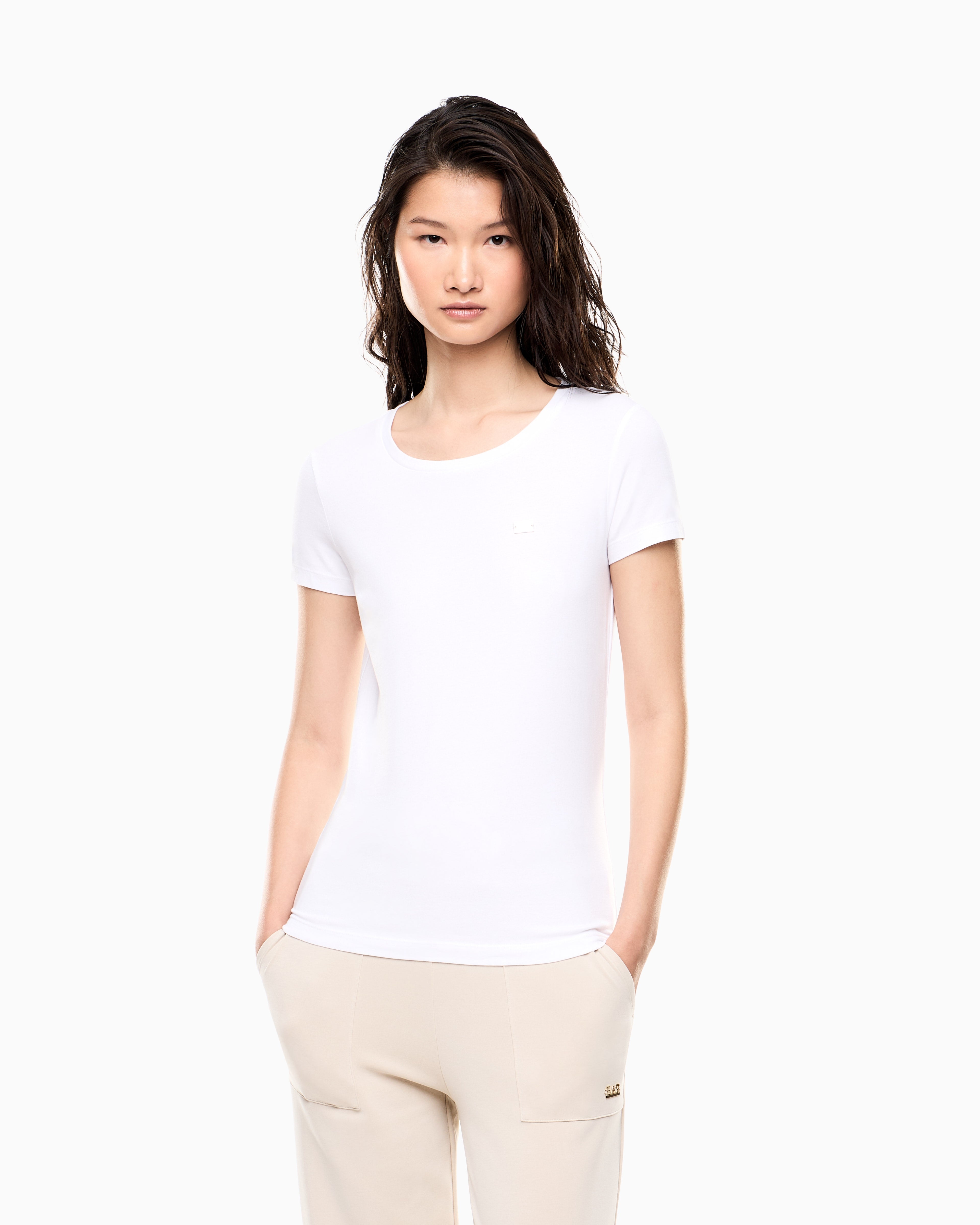 EA7 Slim fit T-shirt Core Lady in cotton jersey