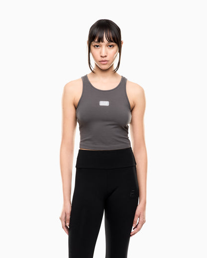 EA7 Logo Series stretch cotton jersey top with logo