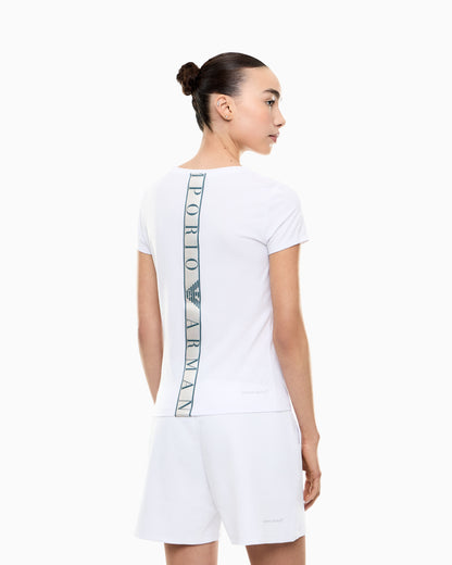 EA7 ASV Natural Ventus7 technical fabric T-shirt