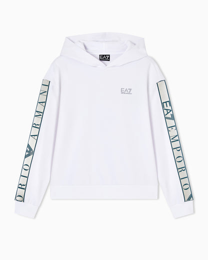 EA7 Dynamic Athlete hooded sweatshirt in Natural VENTUS7 technical fabric