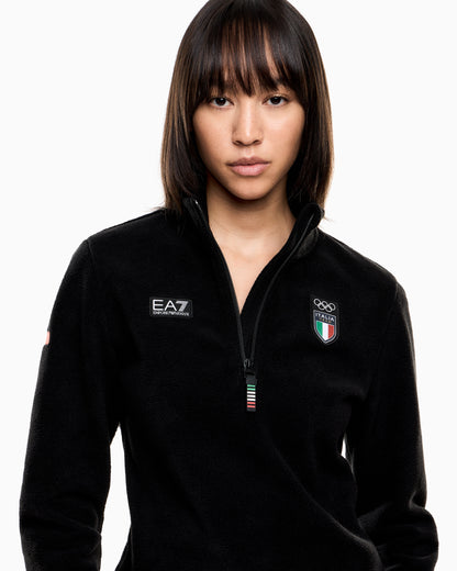 EA7 technical-fleece ski jacket in polar fleece