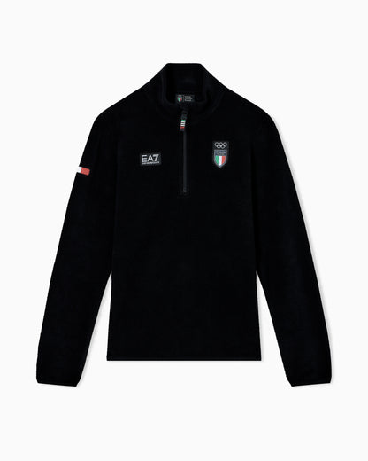 EA7 technical-fleece ski jacket in polar fleece