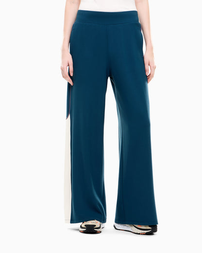 EA7 Oversized jersey trousers Sporting Club in stretch viscose