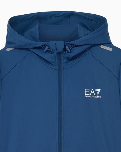 EA7 Slim-fit full-zip hoodie Ventus7 in technical fabric