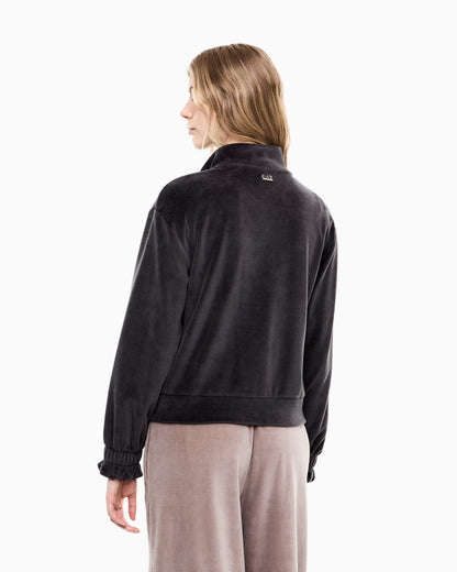 EA7 sweatshirt athletic velour regular fit jersey