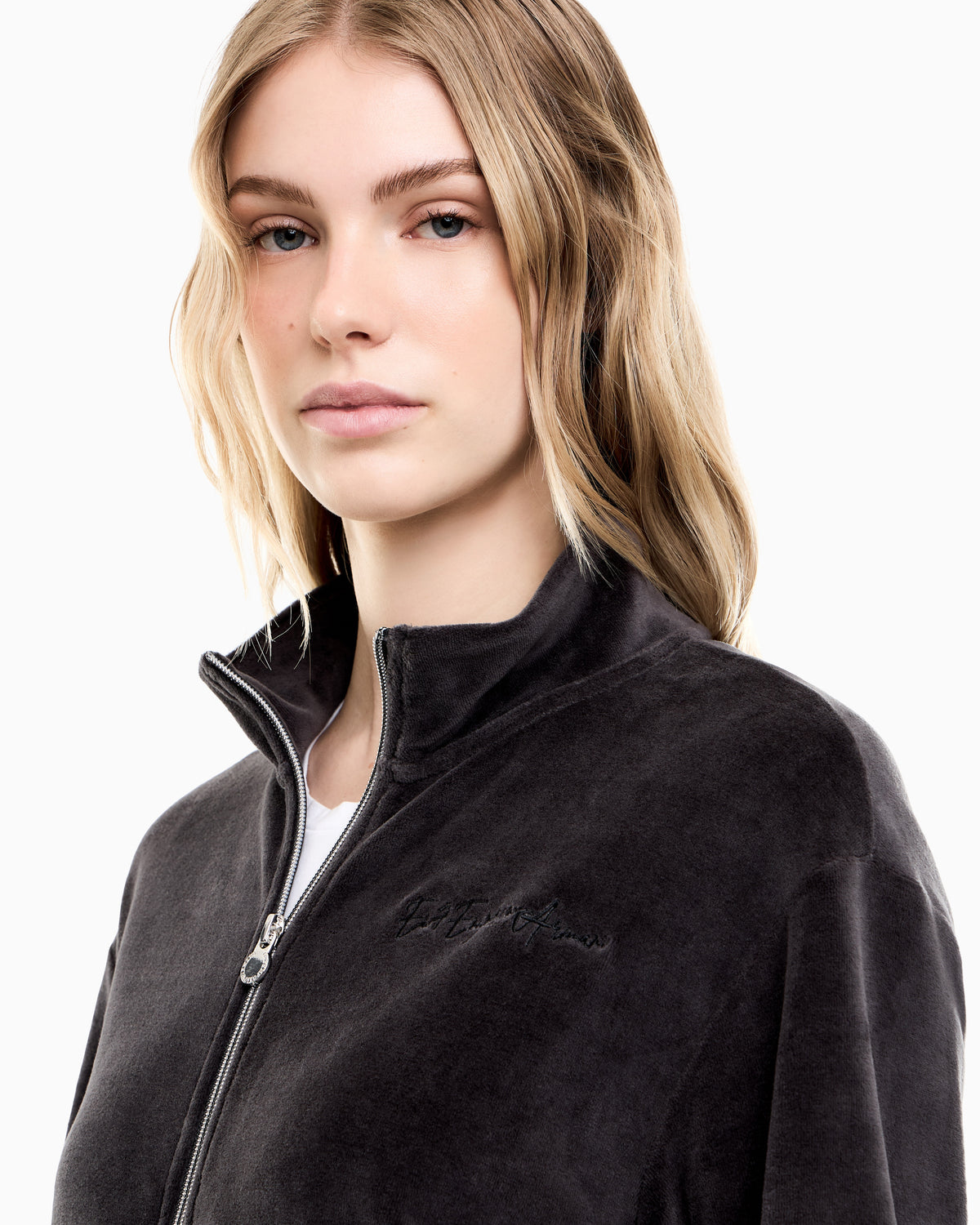 EA7 sweatshirt athletic velour regular fit jersey
