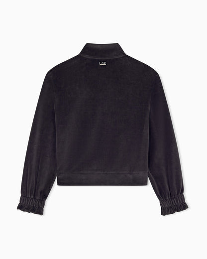 EA7 sweatshirt athletic velour regular fit jersey