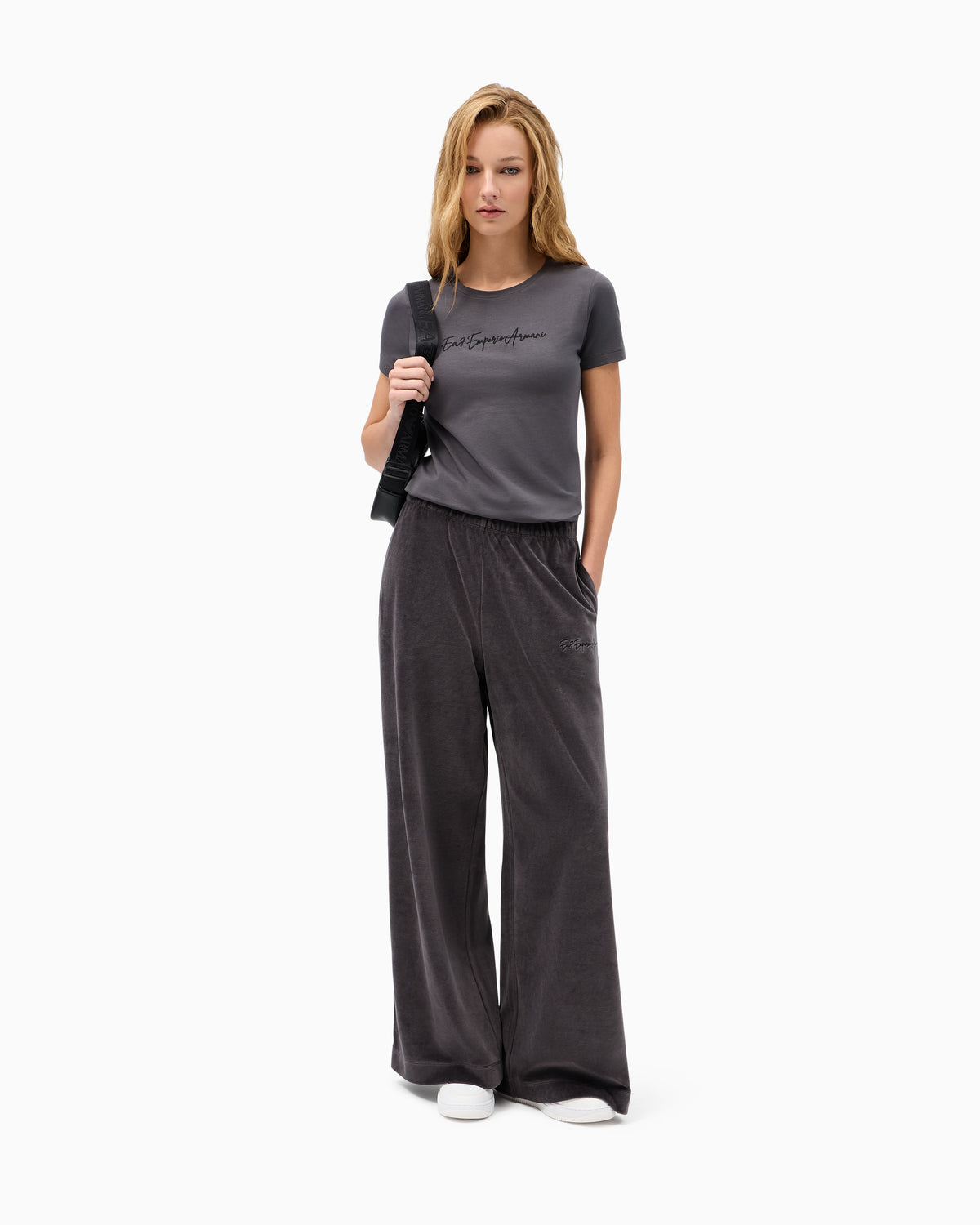 EA7 Trouser Athletic Velour regular fit cotton jersey