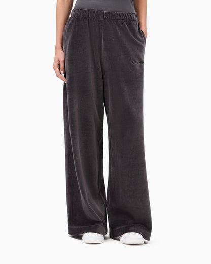 EA7 Trouser Athletic Velour regular fit cotton jersey