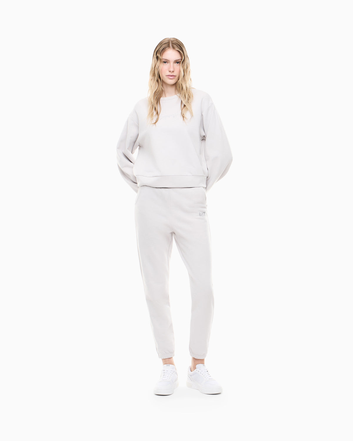 EA7 Tracksuit regular fit cotton jersey with studs