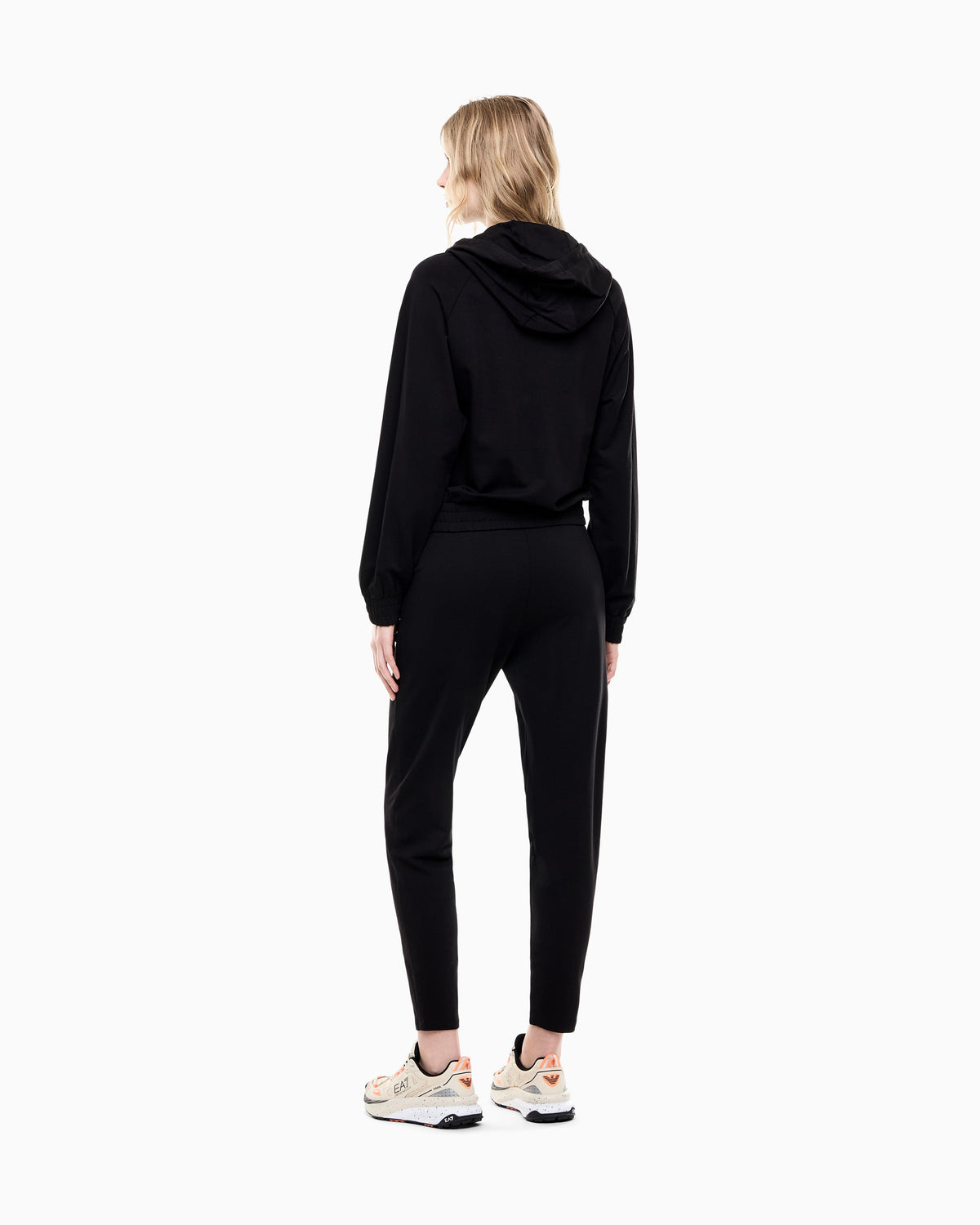 EA7 Tracksuit regular fit hooded in cotton with shiny studs