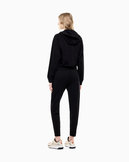 EA7 Tracksuit regular fit hooded in cotton with shiny studs