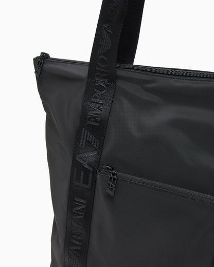 EA7 Technical-fabric shopper bag with logo tape