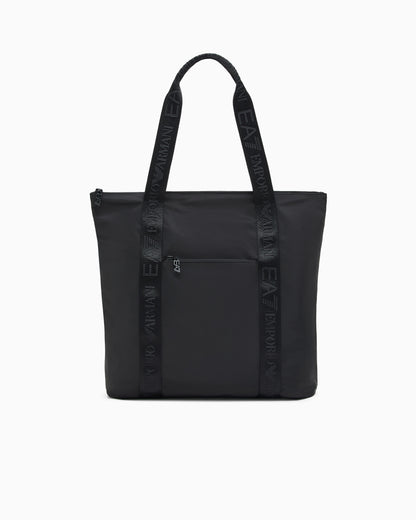 EA7 Technical-fabric shopper bag with logo tape