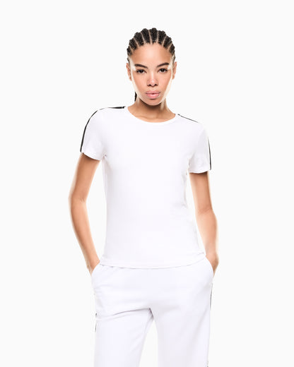 EA7 Logo Series jersey T-shirt with logo tape detail