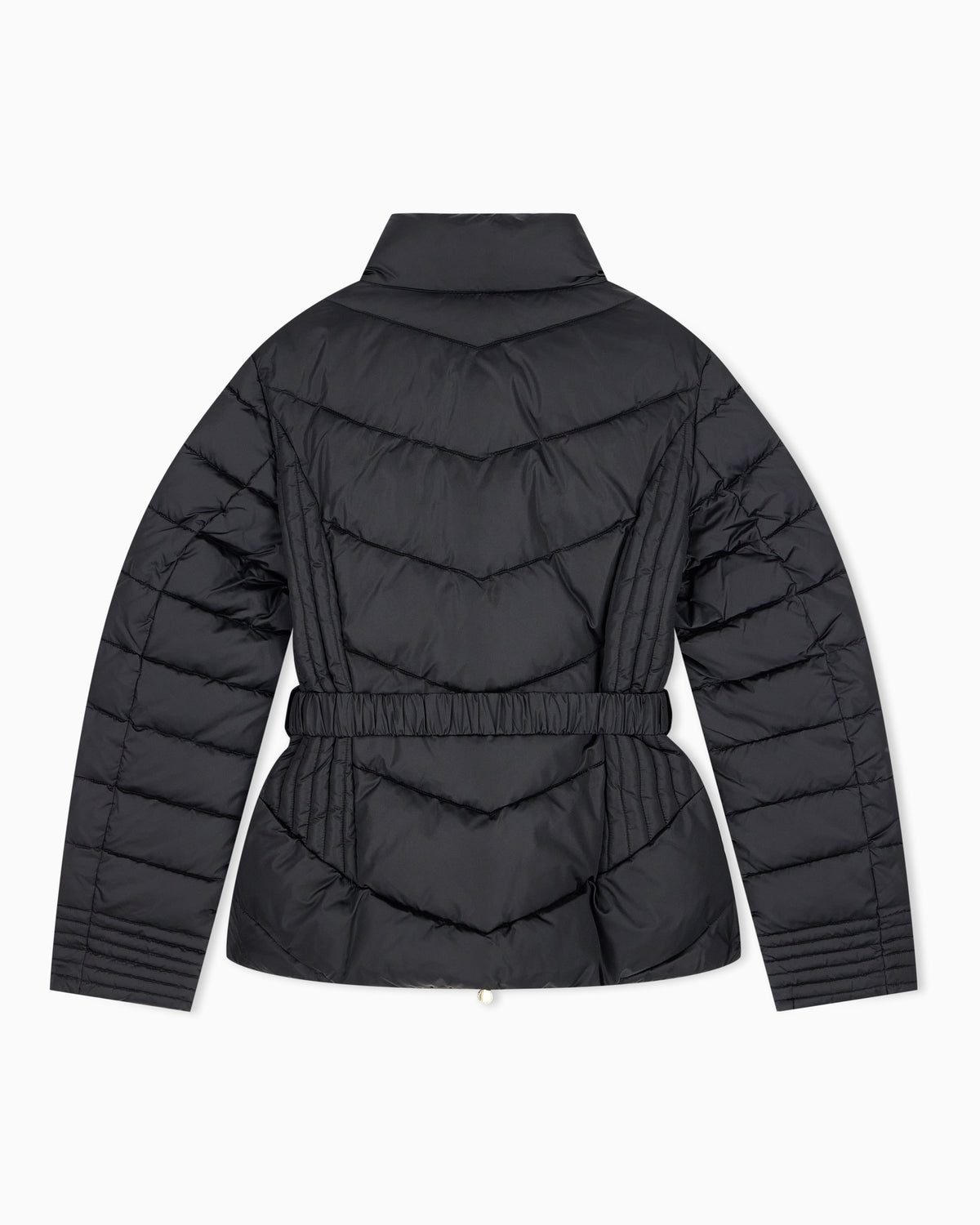 EA7 Regular fit padded bomber jacket with hood and shiny finish