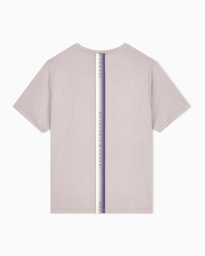 EA7 Regular fit T-shirt Natural Ventus 7 in viscose blend