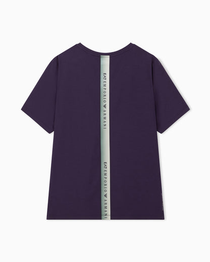 EA7 Regular fit T-shirt Natural Ventus 7 in viscose blend