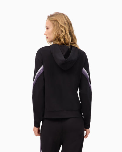 EA7 Hoodie Natural Ventus 7 regular fit in cotton and modal