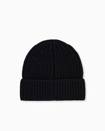 EA7 Beanie hat in virgin wool and acrylic blend