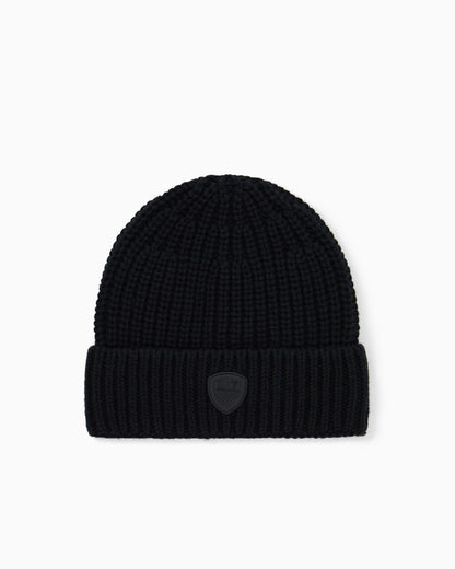 EA7 Beanie hat in virgin wool and acrylic blend