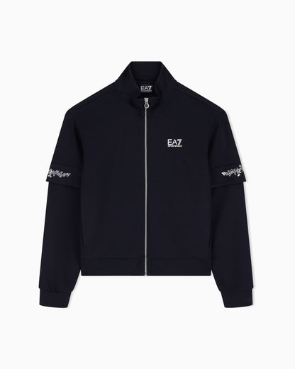 EA7 Sweatshirt Logo Series in modal with crystals