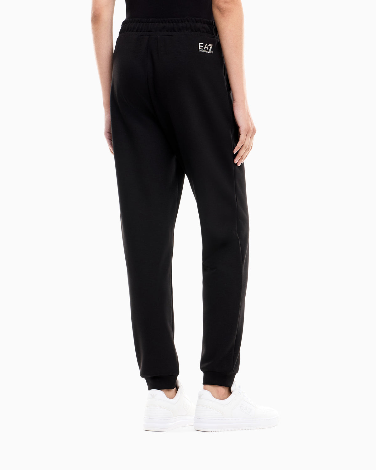 EA7 Trousers Logo Series regular fit jersey in modal blend
