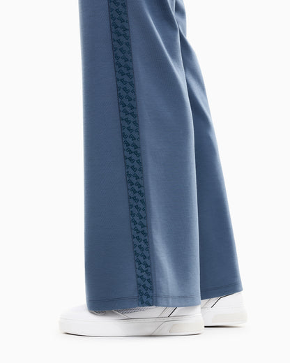 EA7 Oversized pants Logo Series in stretch cotton and modal
