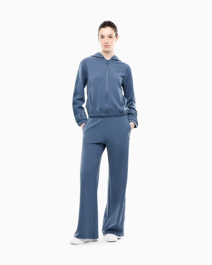 EA7 Oversized pants Logo Series in stretch cotton and modal