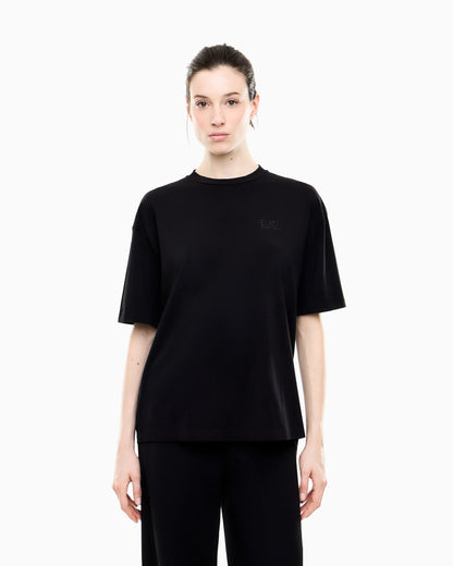 EA7 T-shirt short-sleeve oversized in cotton-blend jersey