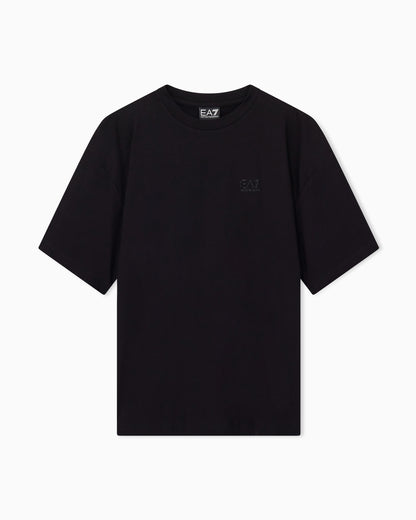 EA7 T-shirt short-sleeve oversized in cotton-blend jersey