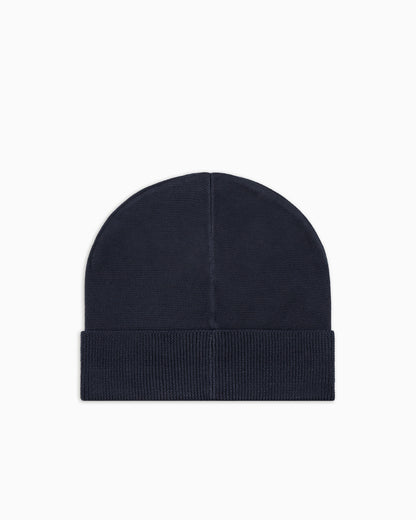EA7 Cuffed beanie with jacquard logo Mountain Visibility