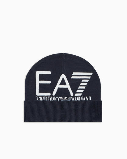 EA7 Visibility beanie with EA7 oversized logo